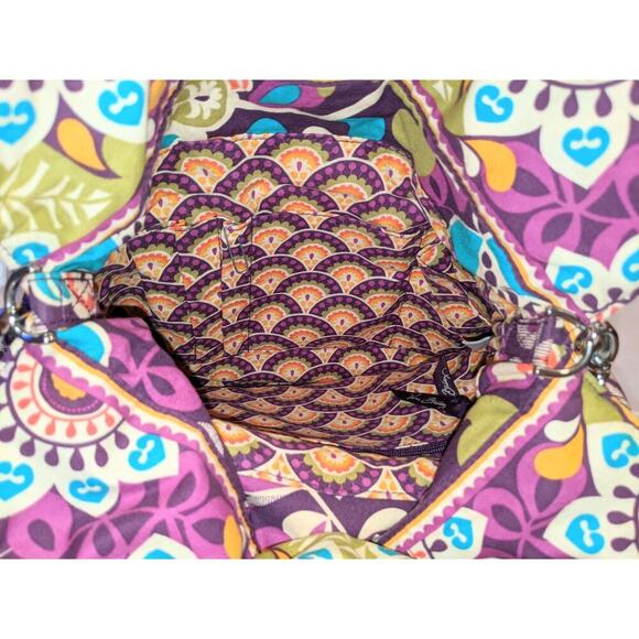 Vera Bradley "Plum Crazy" Convertible Crossbody Tote Purse Shoulder Bag RARE GUC - Picture 11 of 13